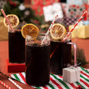 200Pcs Christmas Red Paper Straws
