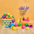 600Pcs 2.3in Colorful Bright Plastic Easter Egg Shells for Easter Egg Hunt
