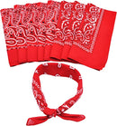 Classic Red Bandana Set, 12 Pcs
