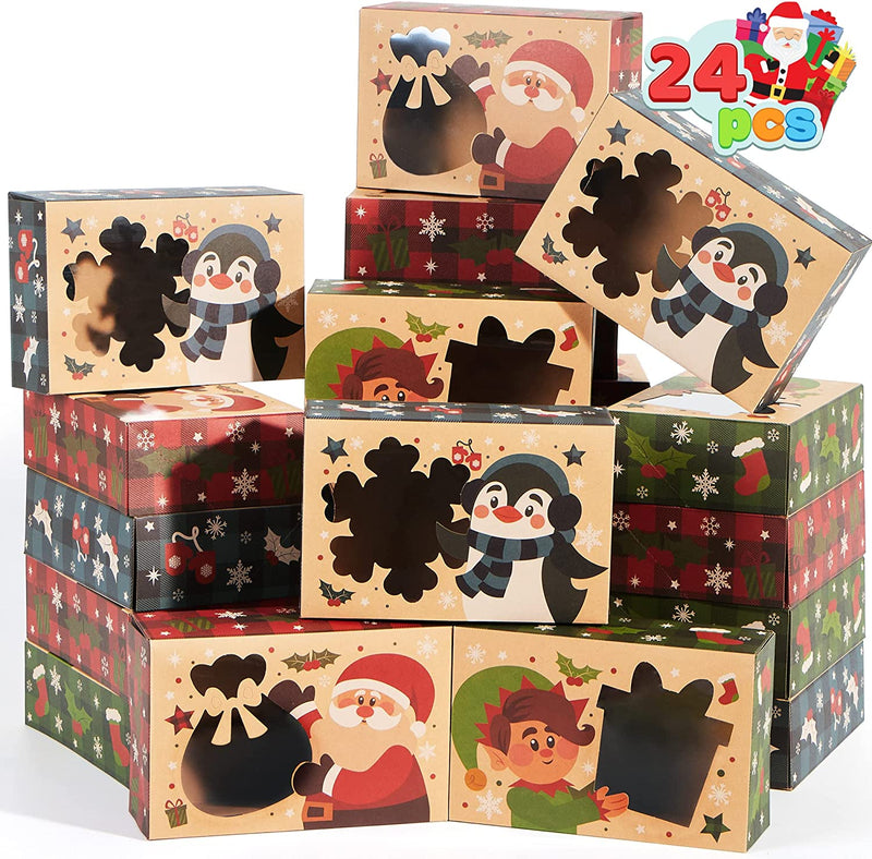 Cookie Boxes with Window, 24 Pcs