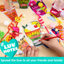 28pcs Drinking Straws Reusable with Kids Valentines Cards for Valentine Party Favors