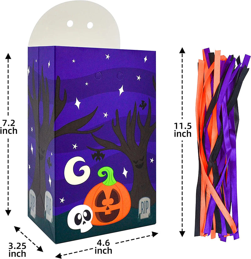 House Shaped Halloween Paper Bags, 24 Pcs