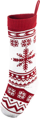 18in Knit Christmas Stockings, 6 Pack