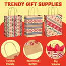 Christmas Kraft Bags in 8 Designs, 48 Pcs