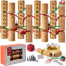 8Pcs Kraft Style Christmas Cracker Set