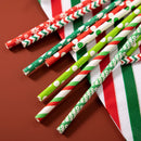 200Pcs Paper Straws Christmas