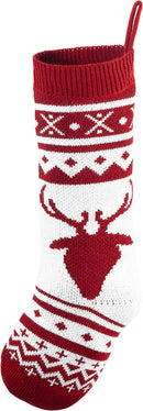 18in Knit Christmas Stockings, 6 Pack