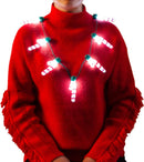 Disco Candy Snowflake Light Up Bulb Necklace, 3 Pcs