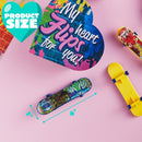 28Pcs Mini Skateboards in Boxes with Kids Valentines Cards for Classroom Exchange