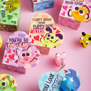 24Pcs Kids Valentines Cards with Bulging Eyes in Boxes-Classroom Exchange Gifts