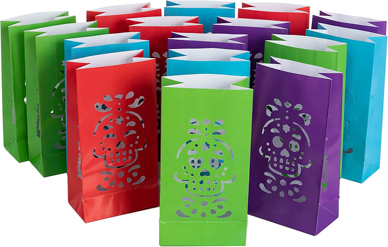 Halloween Day Of The Dead Luminary Bags, 36 Pcs
