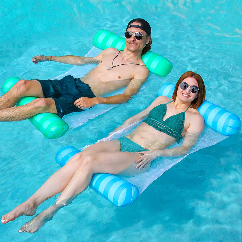 SLOOSH - Inflatable Pool Float Hammock with Net , 2 Pack