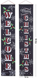 Welcome and Merry Christmas Porch Hanging Sign