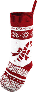 18in Knit Christmas Stockings, 6 Pack
