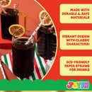 200Pcs Christmas Red Paper Straws