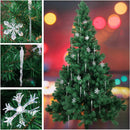 2.4in Glass Iridescent Snowflake and Icicle Ornaments, 28 Pcs