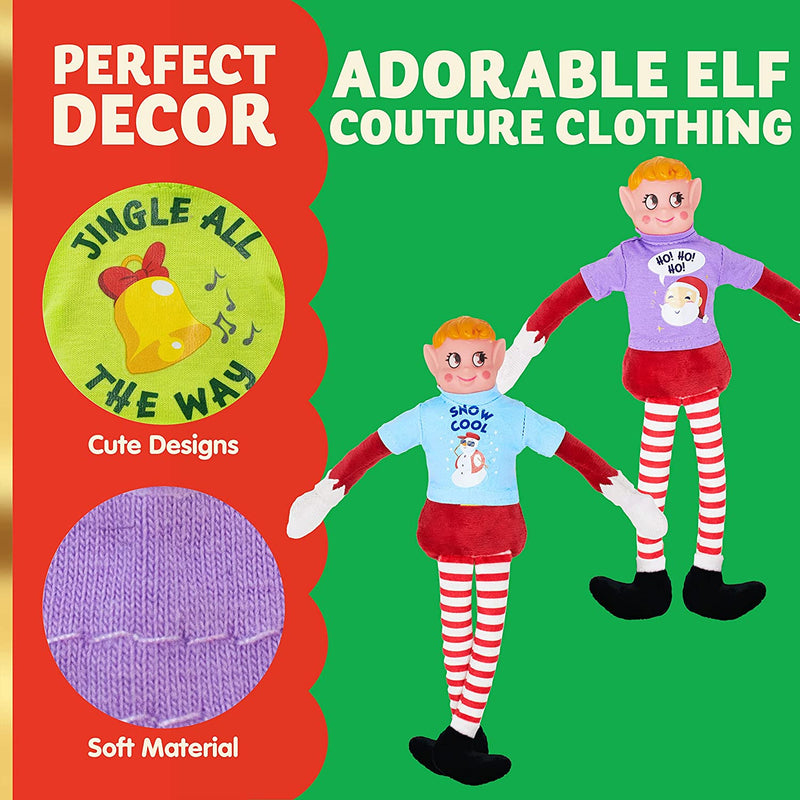 4 Packs Santa  Clothing for Elf Doll Stylish Tees Tshirt  Winter style