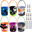 Halloween Light Up Felt Bucket, 6 Pcs