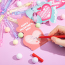 36Pcs Kids Valentines Cards with Mini Bubble Maker Wands-Classroom Exchange Gifts