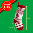 15in Knit Christmas Stockings, 4 Pack