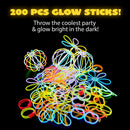8in Glowstick and Glow Accessories, 200 Pcs