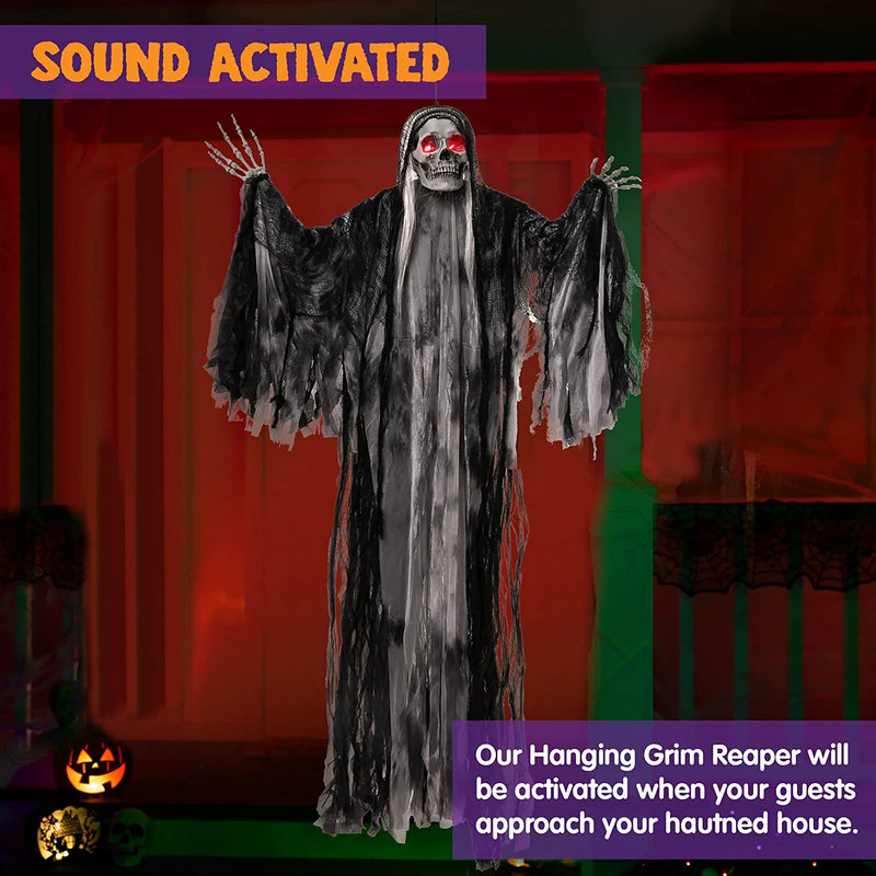 JOYIN | Hanging Grim Reaper with Glowing Eyes and Creepy Sound, 59