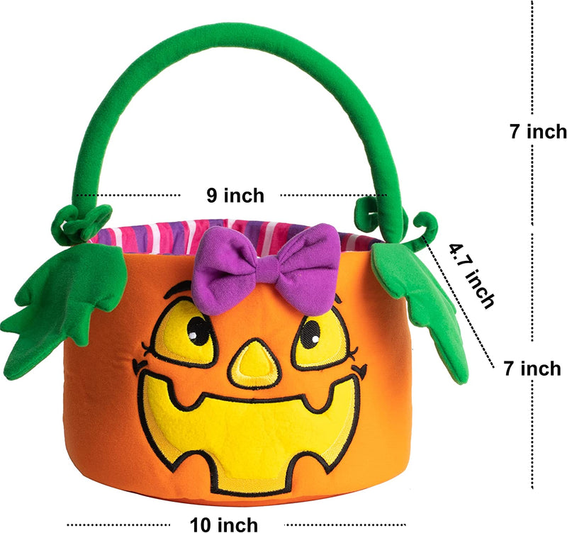 Plush Halloween Goodie Gift Bucket, 2 Pcs