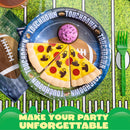 72Pcs Football Themed Party Plates