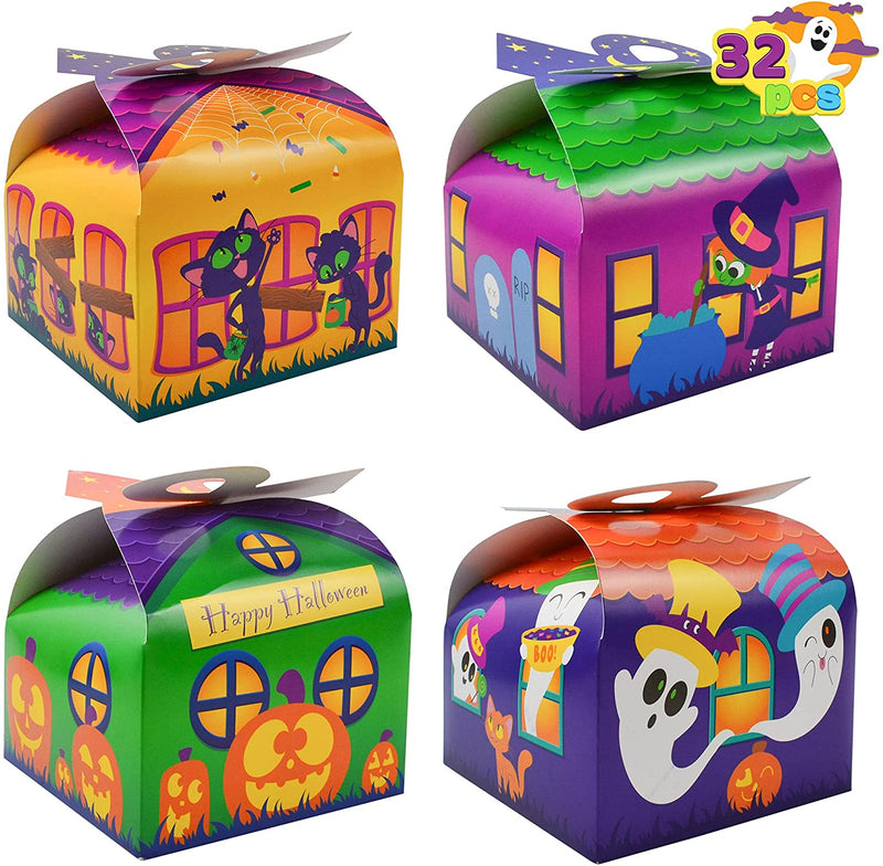 4 Designs Paper Treat Boxes, 32 Pcs