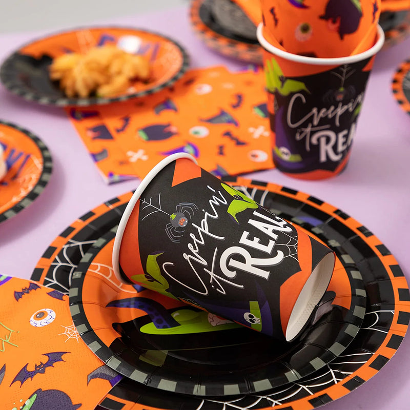 Witch Themed Halloween Tableware Set, 30 Pcs