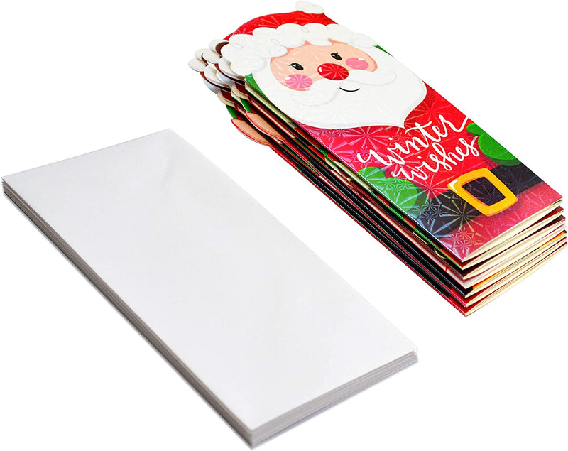 36 Pcs Holographic Christmas Greeting Cards