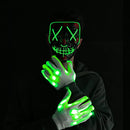 Led Scary Mask And Gloves (green)