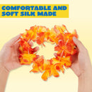 120Pcs Hawaiian Colorful Tropical Flower Leis Necklaces for Kids Adults