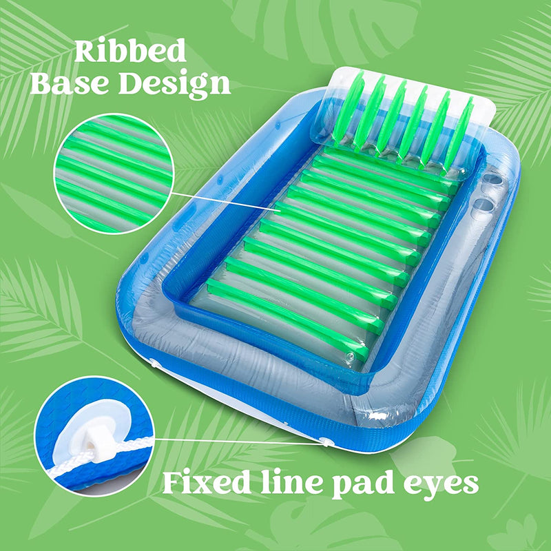 70" Inflatable Pool Suntan, Blue