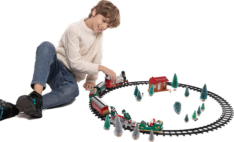 Christmas Electric Train Set with Real Smoke(Medium)