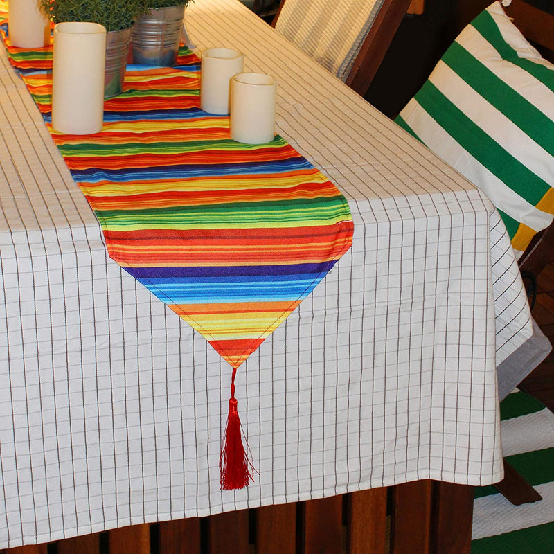 84in Mexican Serape Table Runner