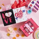 8Pcs Paper Gift Bags with Filing Paper for Valentines Day in 4 Designs for Kids