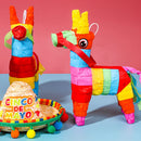 8Pcs Mini Donkey Pinatas Muti Color