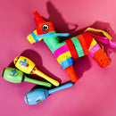 8Pcs Mini Donkey Pinatas Muti Color