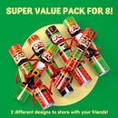 8Pcs Nutcracker Style Christmas Cracker Set