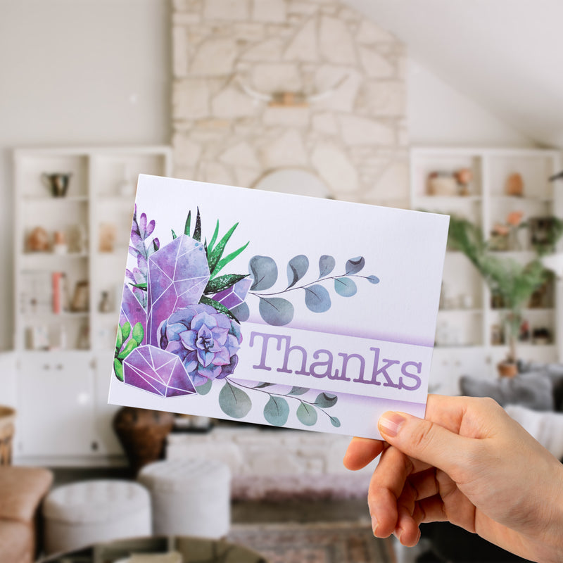 Floral Thank You Cards, 72 Pcs