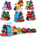 24Pcs Prefilled Hearts with Train Building Blocks and Valentines Day Cards for Kids-Classroom Exchange Gifts