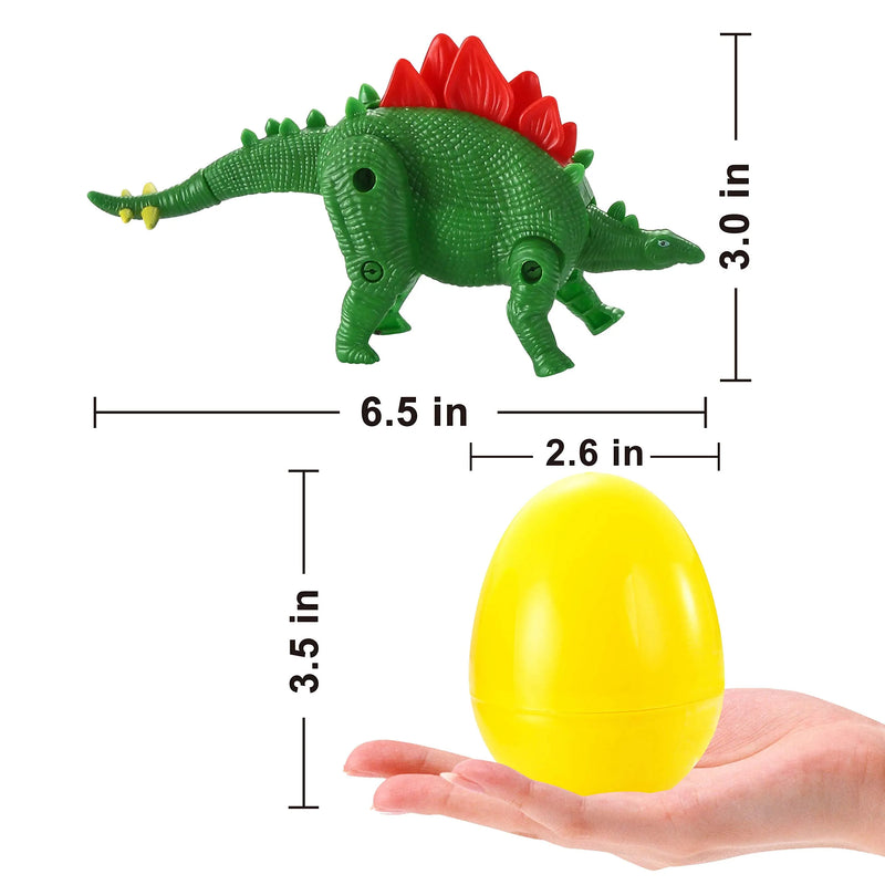 8Pcs Dinosaur Toys Prefilled Easter Eggs 3.5in