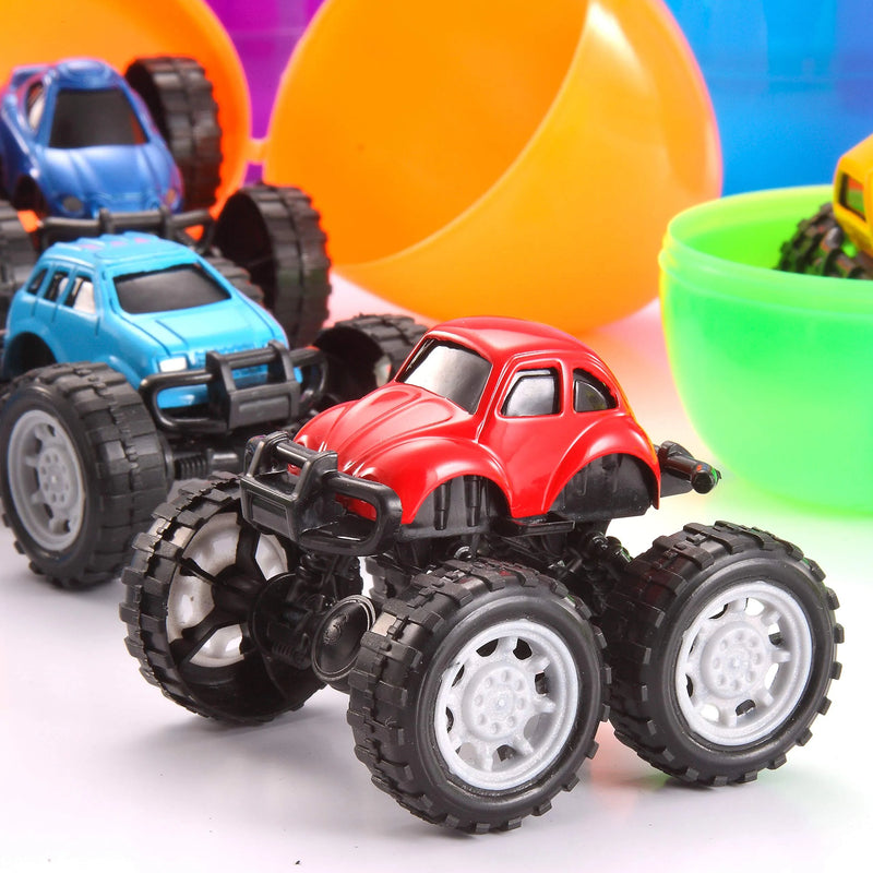 8Pcs Monster Truck Car Toys Prefilled Easter Eggs 4in