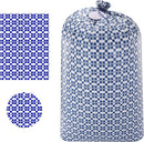 Large Holiday Plastic Gift Bags (Blue), 3 Pcs