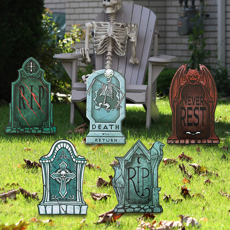 17" Halloween Tombstone Yard Decorations