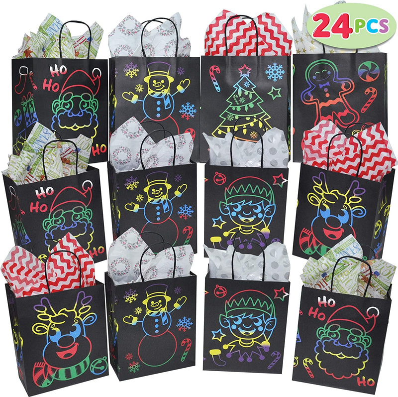 24 Piece Christmas Gift Bags