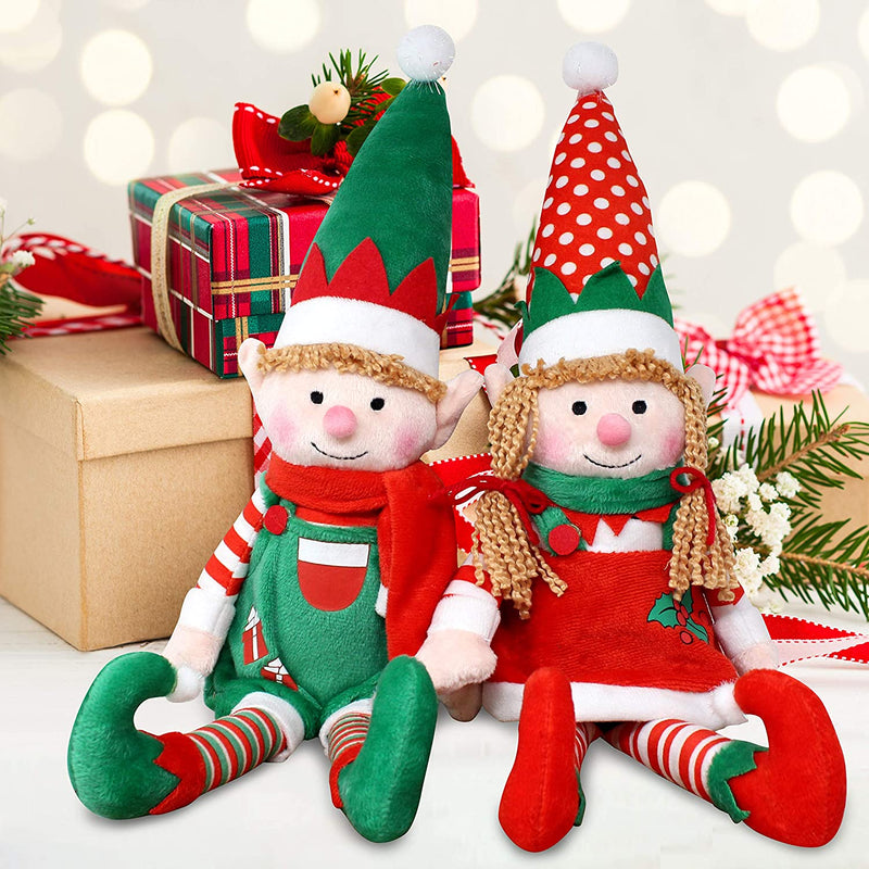 Elf Plush Christmas Stuffed Toys, 2 Pack
