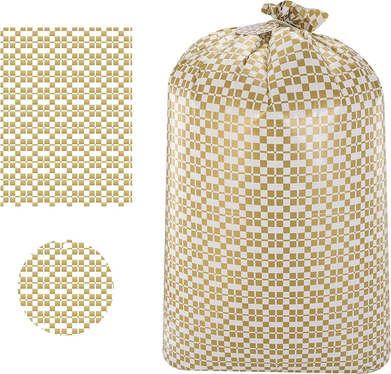 Holiday Golden Plastic Gift Bags