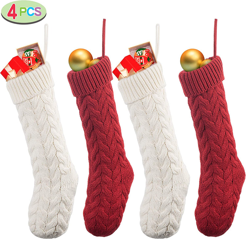 18in Knit Christmas Stockings